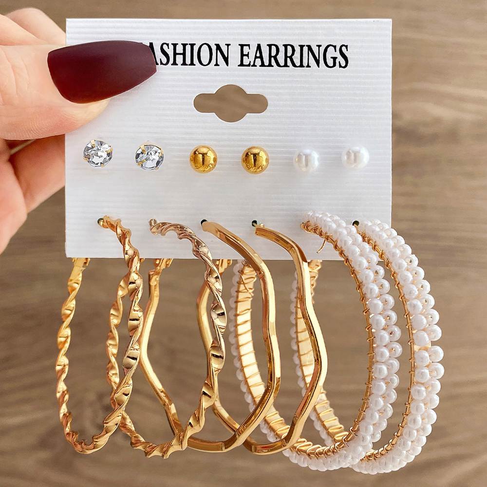 Larissa 6-Pair Assorted Earrings Set Jewelry Wholesale