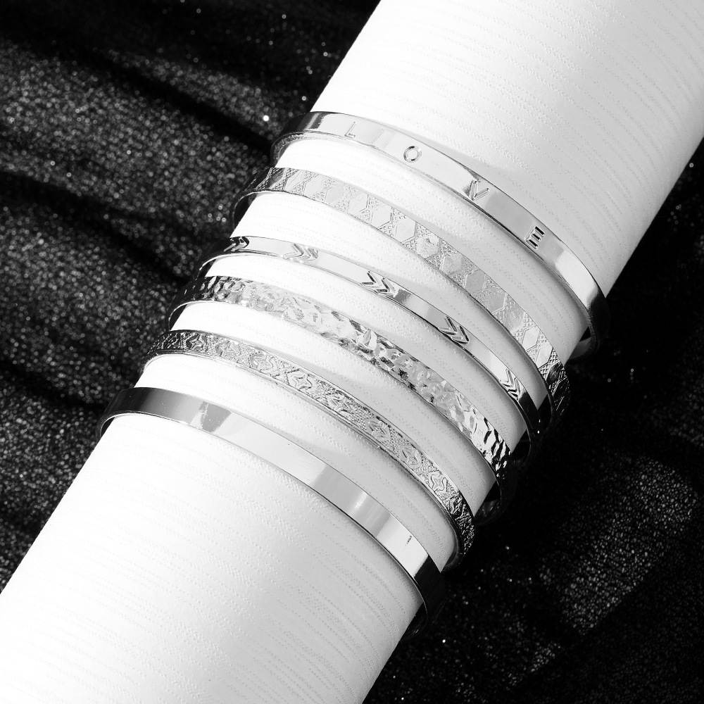 Sacha Set of 6 Open Cuff Stack Bracelets