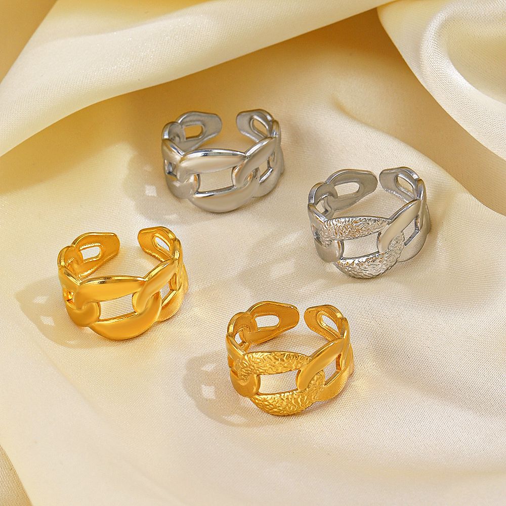 Elena Stainless Steel Open Link Ring Jewelry Wholesale