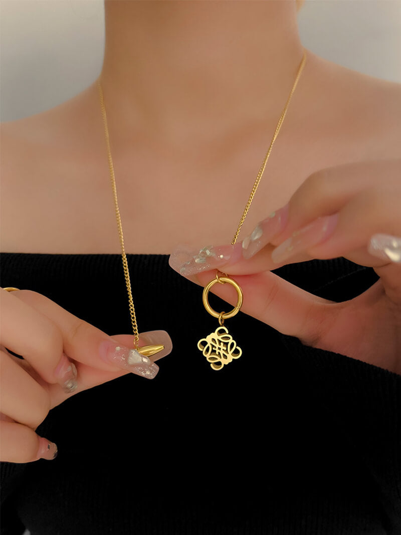 floral pendant necklace