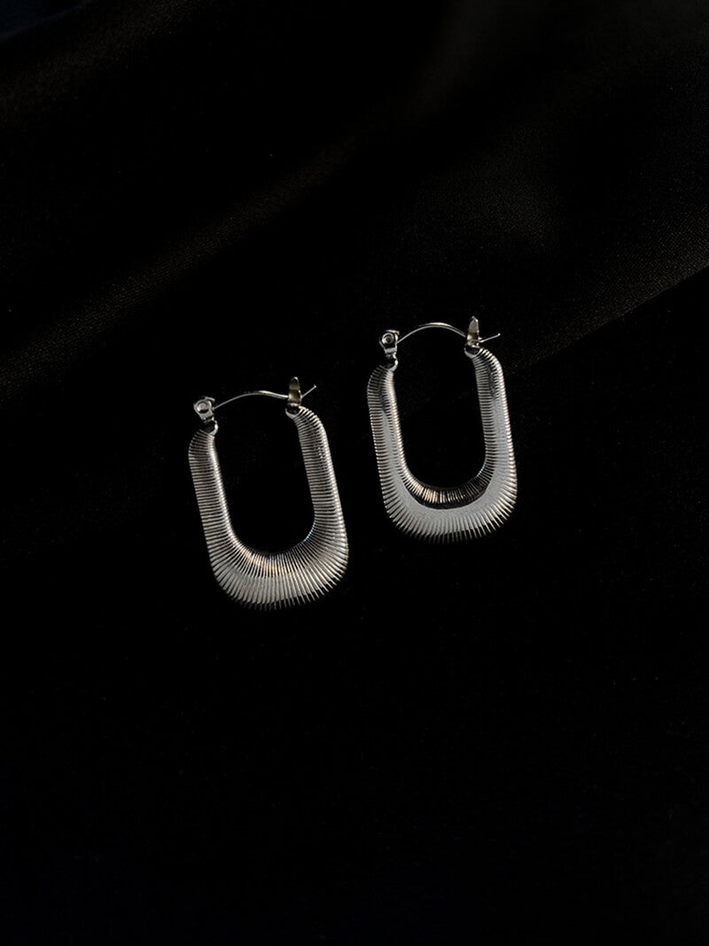 silver hoop earrings