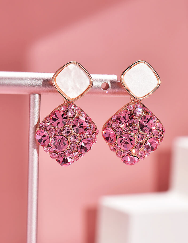 pink earrings