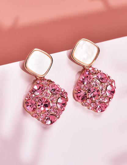 pink earrings